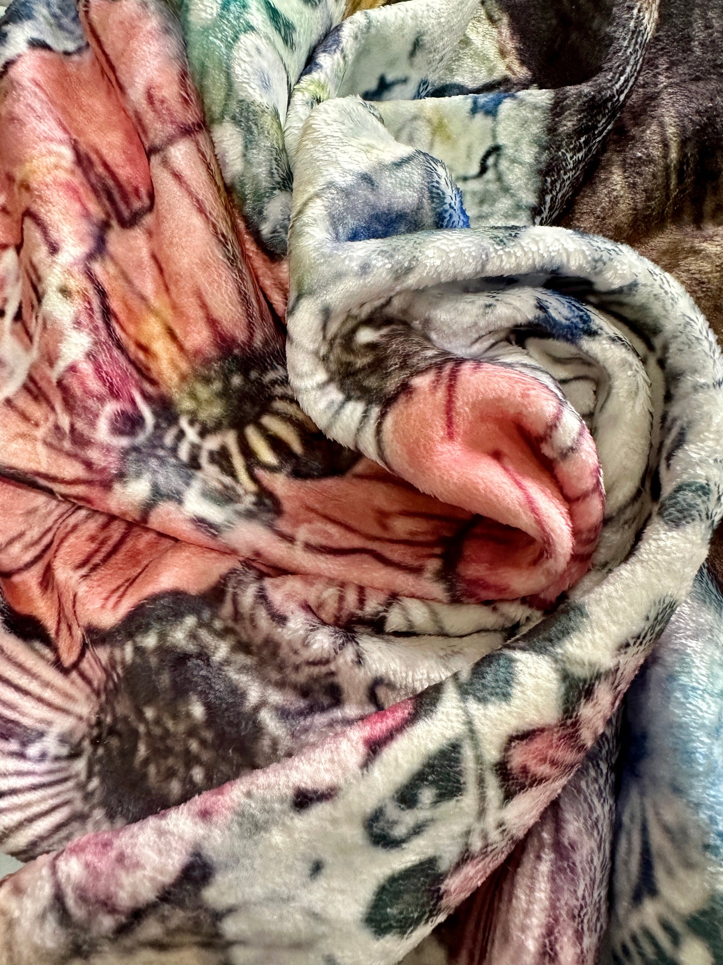 whimsy and me, multi colored, vintage tones, mother and daughter, friends, mixed media, girls, brunette girl, blonde girl, framed, recycled frame, blue eyes, green eyes, whimsical girls, flowers, choices, forgiveness, original artwork, minki blanket, soft, snuggly, queen bed