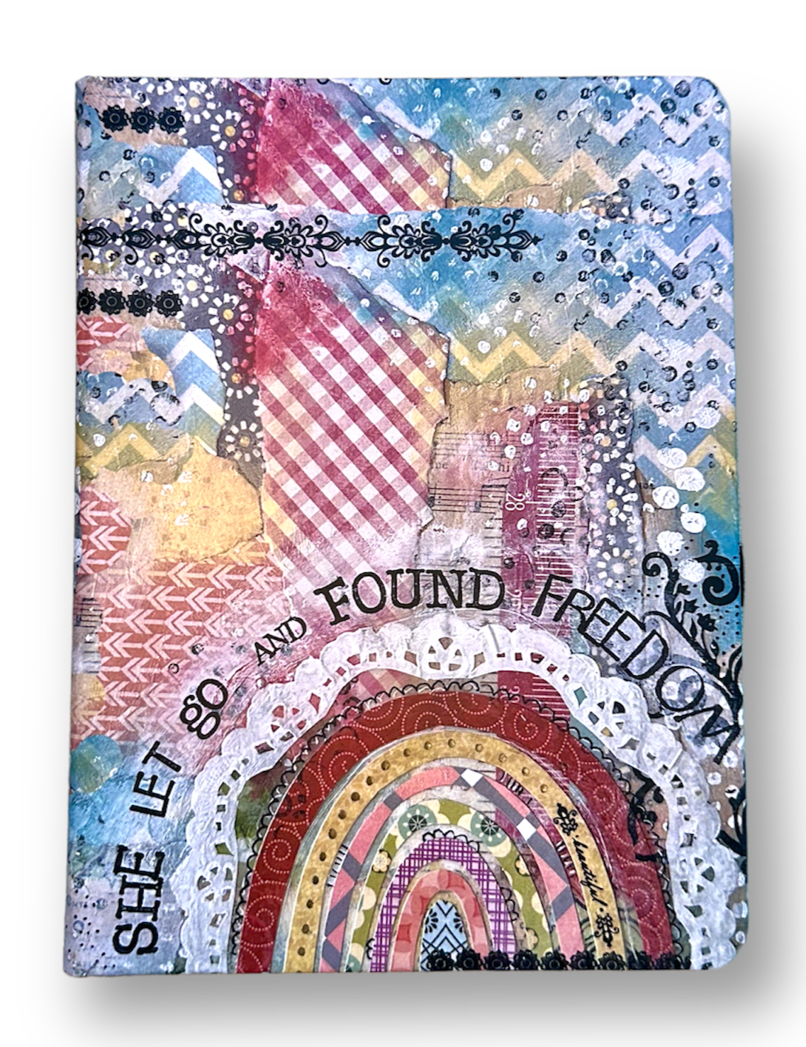 whimsy and me, multi colored, butterfly, rainbow, freedom, letting go, mixed media, choices, forgiveness, original artwork, gaming mat, note book, journal, art, hard cover, lined pages